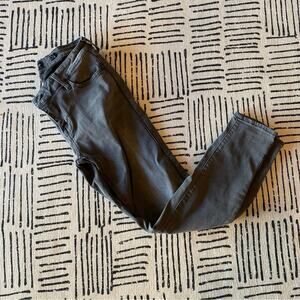 Lucky Brand Leather Trim Dark Grey Skinny Jean 8 29